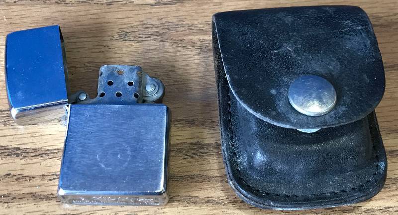 lot 3384 image: Zippo Lighter XIV with Leather Carry Case