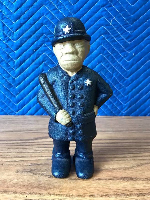 lot 3418 image: Cast Iron Policeman Bank - Very Heavy - Police