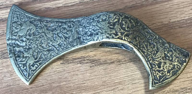 lot 3280 image: Nostalgic Medieval battle axe head metal Nice collectible