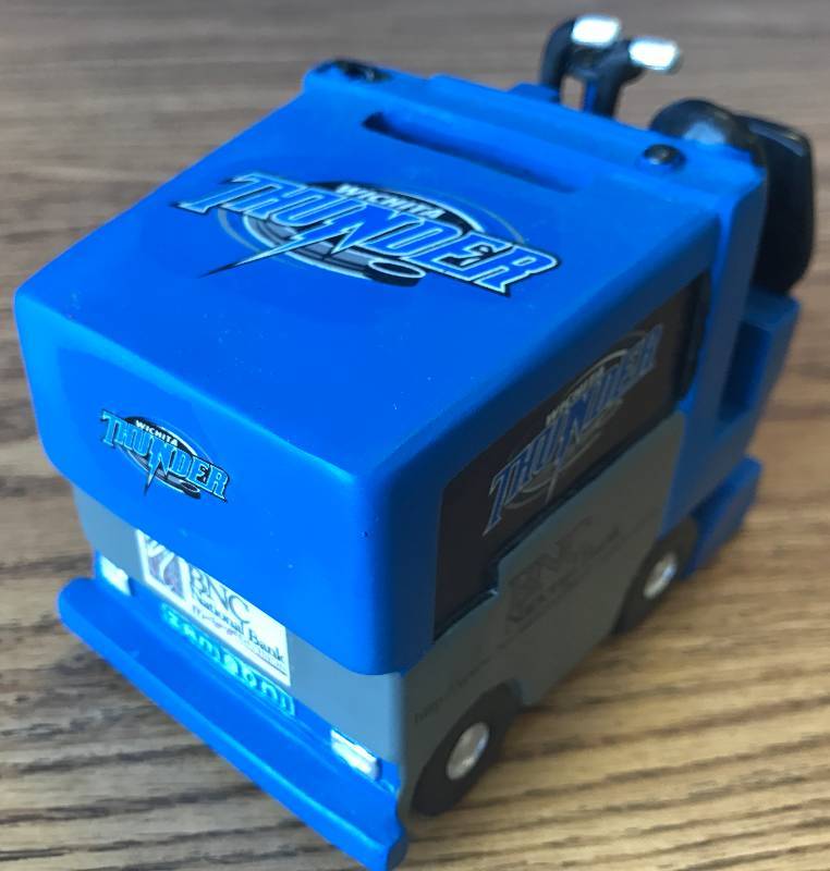 lot 3288 image: Wichita THUNDER Hockey Zamboni Bank - BNC National Bank (neat find)