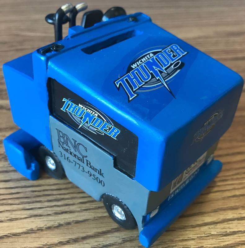 lot 3289 image: Wichita THUNDER Hockey Zamboni Bank - BNC National Bank (neat find)