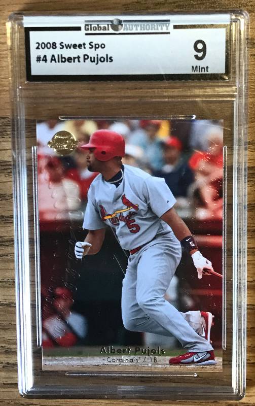 lot 3293 image: 2008 Upper Deck GRADED 9 MINT Sweet Spo #4 Albert Pujols ST. Louis Cardinals