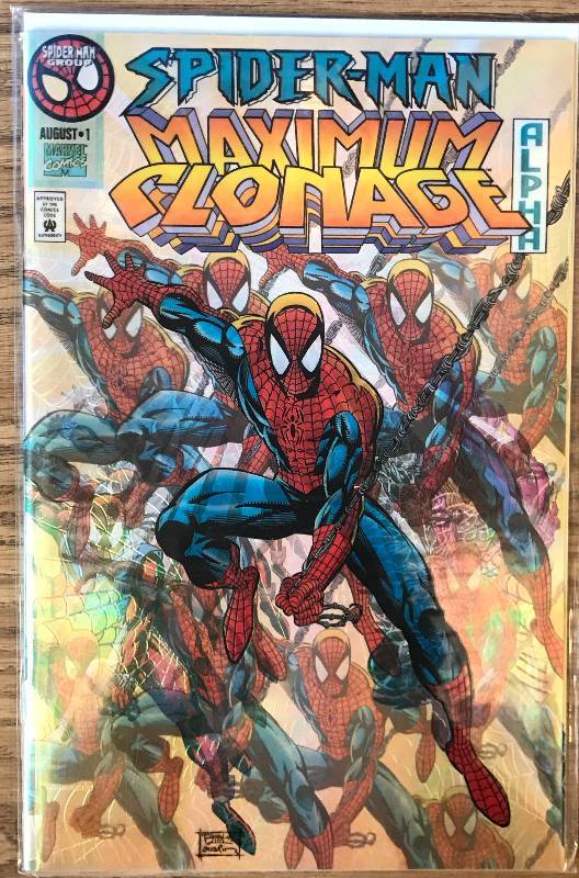 lot 3303 image: 1995 Spider-Man Maximum Clonage Alpha comic book (VERY COLLECTIBLE)