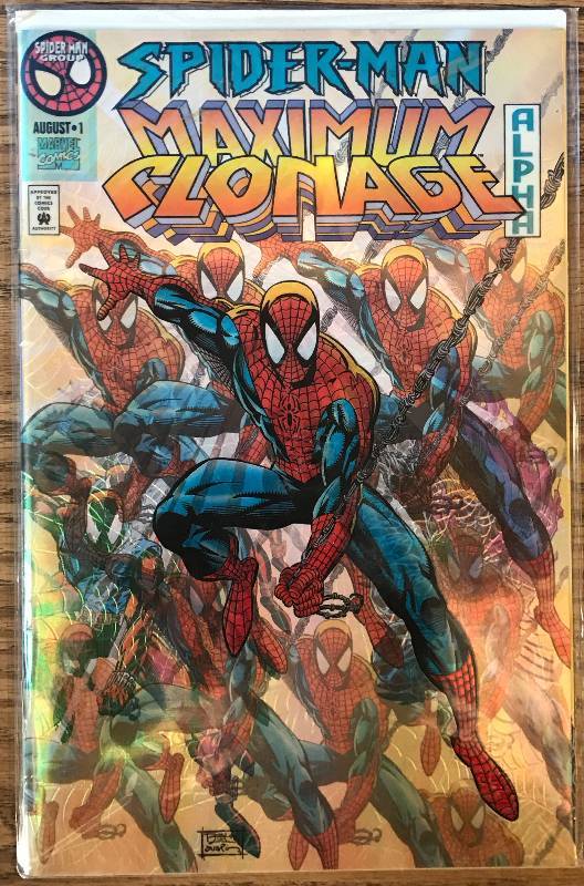 lot 3304 image: 1995 Spider-Man Maximum Clonage Alpha comic book (VERY COLLECTIBLE)