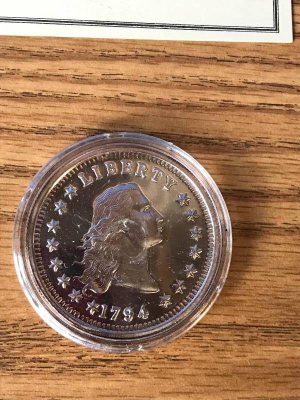 lot 3316 image: 1794 Flowing Hair Silver Dollar - over 26 grams - Heavy