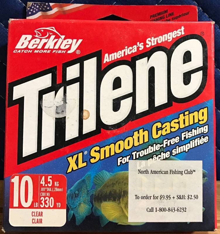 lot 3442 image: Berkley Trilene XL Smooth Casting 10LB 330YD Clear Fishing Line