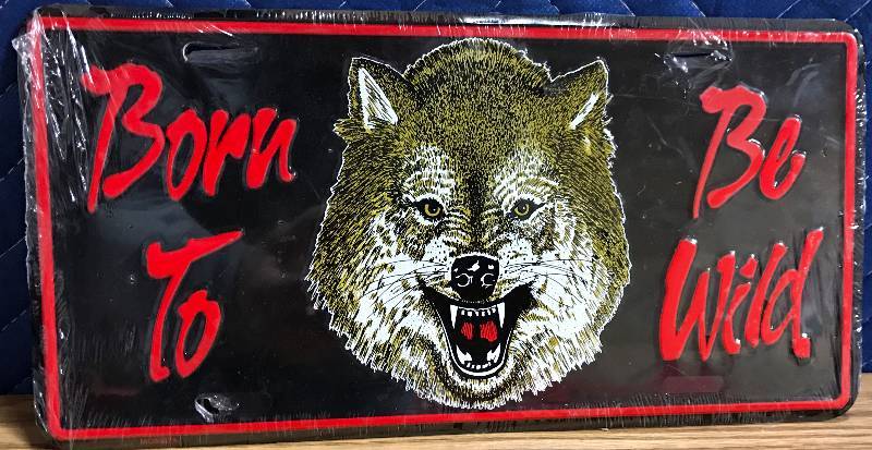 lot 3446 image: Born To Be Wild License Plate