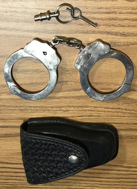 lot 3447 image: Set of Professional Quality Hand Cuffs Made in the USA With Key and Case