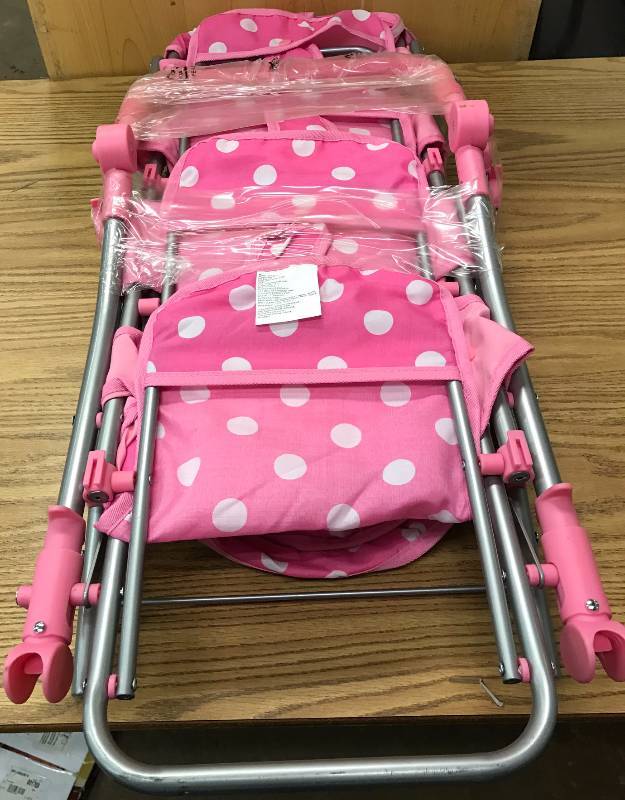 lot 3059 image: Pink Polka Dot Stroller