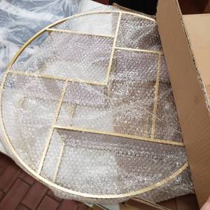 lot 75239 image: Metal Wall Decoration Shelves - GoldWhite