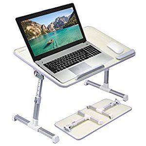 lot 75252 image: Large Size Neetto TB101L Adjustable Laptop Bed Table, Portable Standing Desk, Foldable Sofa Breakfast Tray, Notebook Stand Reading Holder for Couch Floor Kids - Honeydew (B01MXZSY6P)