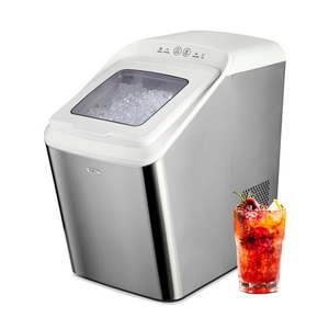 lot 75269 image: Gevi Household Countertop Nugget Ice Maker Machine Stainless Steel Housing Quiet Operation Max 29LbsDay Self Cleaning Auto Water Refill Portable Compact Design for Home Party Kitchen RV (White)
