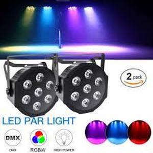 lot 75217 image: Xpcleoyz LED Flat Par Lights - Set Of 2