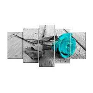 lot 75236 image: Turquoise Rose Canvas Wall Art