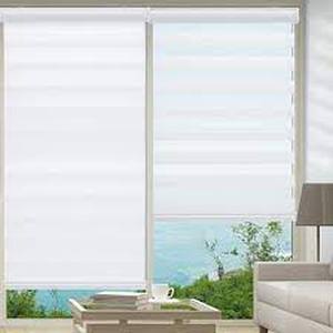 lot 75257 image: Cordless zebra roller shade 36x72in white