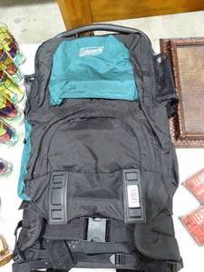 lot 27513 image: Coleman External Frame Hiking Backpack
