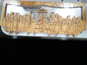 lot 27556 image: Jesus wooden carved decor