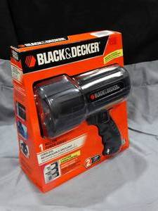 lot 27555 image: black and decker rechargeable handheld spotlight