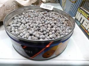 lot 27565 image: can of fishing line weights