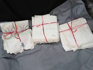 lot 27567 image: Hand Stitched Linen Lot