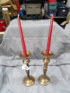lot 27665 image: Brass Candle Sticks
