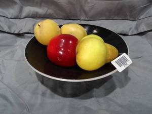 lot 27668 image: Faux Fruit in Black Bowl