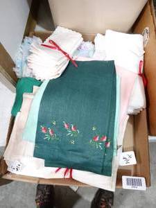 lot 27814 image: Hand Stitched Linens