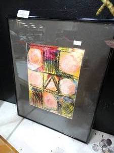 lot 27825 image: Unique Framed Abstract Art