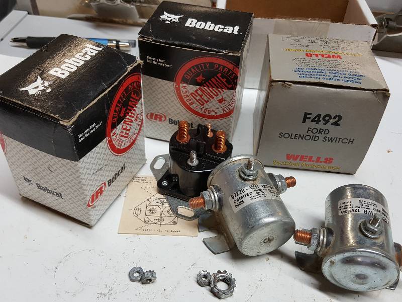 lot 7619 image: 3 new 12 volt automotive and service vehicle starter solenoids