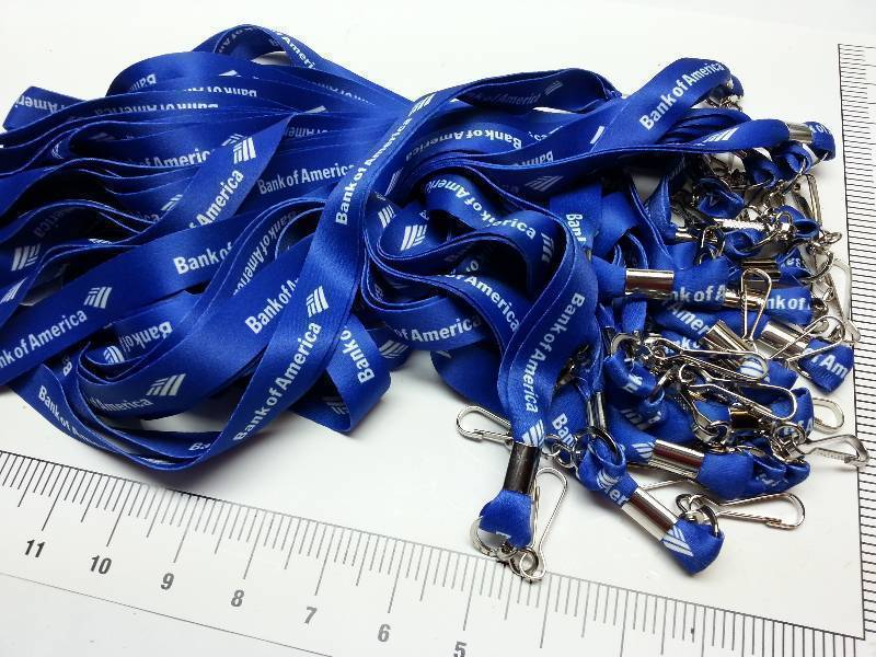lot 9200 image: New package of 25 individual trade show event badge holders Nylon Camera strap lanyards with snap on clips.