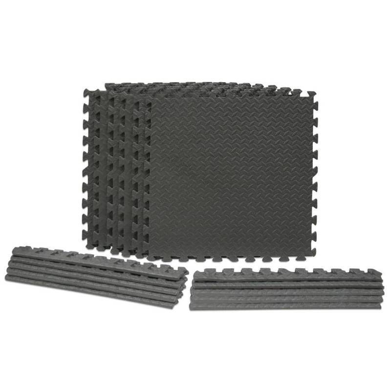 lot 7238 image: Trafficmaster Dark Gray 24 In X 24 In X 047 In Foam Interlocking Gym-Garage Flooring&nbsp