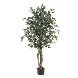lot 1004 image: Nearly Natural Ficus Artificial Tree Green
