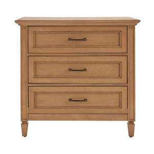 lot 1054 image: Home Decorators Collection Bonawick Patina Wood 3-Drawer Nightstand&nbsp