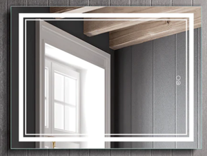 lot 1039 image: Olivia-Frameless Bathroom LED Wall Mirror