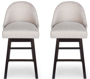 lot 1023 image: Andriel Modern Upholstered Swivel Bar Stool