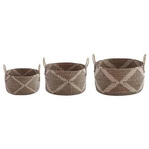 lot 1212 image: Home Decorators Collection Multi-Color Natural Woven Decorative Baskets (Set of 3)