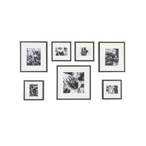 lot 1164 image: Stylewell Black Frame With White Matte Gallery Wall Picture Frames -Set Of 7