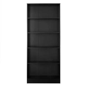 lot 1193 image: Stylewell 71 In Black Wood 5-Shelf Basic Bookcase With Adjustable Shelves
