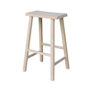 lot 1197 image: Saddle Seat Barstool Unfinished - International Concepts