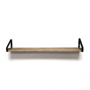 lot 1296 image: Inplace Wood Rustic Iron Shelf Floating Shelves Black And Brown