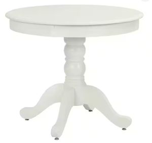 lot 1174 image: Homy Casa Zuhayr 358 In Round Beige Wood Dining Table -Seats 4