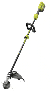 lot 1284 image: Ryobi 40V Brushless Cordless Battery Attachment Capable String Trimmer With 40 Ah Batteries & Charger