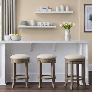 lot 1097 image: Home Decorators Collection Hillburn Portabello Brown Backless Swivel Counter Stool