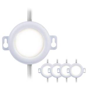 lot 1311 image: Ultra Prograde Ez Link Linkable Plug-In LED White Puck Light With HighLow Switch -5-Pack