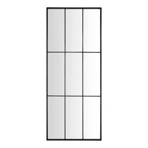 lot 1128 image: Home Decorators Collection Oversized Black Metal Frame Windowpane Classic Floor Mirror&nbsp