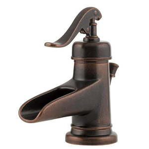 lot 1255 image: Ashfield Single Control 4 Bathroom Faucet Rustic Bronze