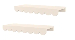 lot 1071 image: Stylewell Scalloped Book Shelf White&nbsp