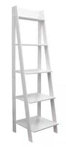 lot 1073 image: Adeptus Solid Wood Shelf Ladder Bookcase White