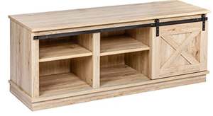 lot 1267 image: Naomi Shelby Small Modern Farmhouse Tv Stand Natural&nbsp