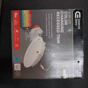lot 1113 image: 6 Slim LED Color Changing Recessed Trim